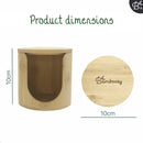 Bambus-Halter für Wattepads von Bamboozy x Cosmeau, nachhaltiges Körperpflege-Accessoire aus Bambus, elegante Aufbewahrung.