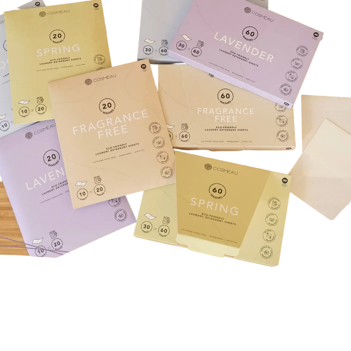 Bamboozy x Cosmeau umweltfreundliche Frühlings-Waschtücher aus Bambus, weiche und nachhaltige Textilien für umweltbewusste Reinigung