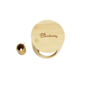 Bambus-halter für wiederverwendbare wattepads mit extra grosser öffnung und natürlichem holzfinish von mana shop