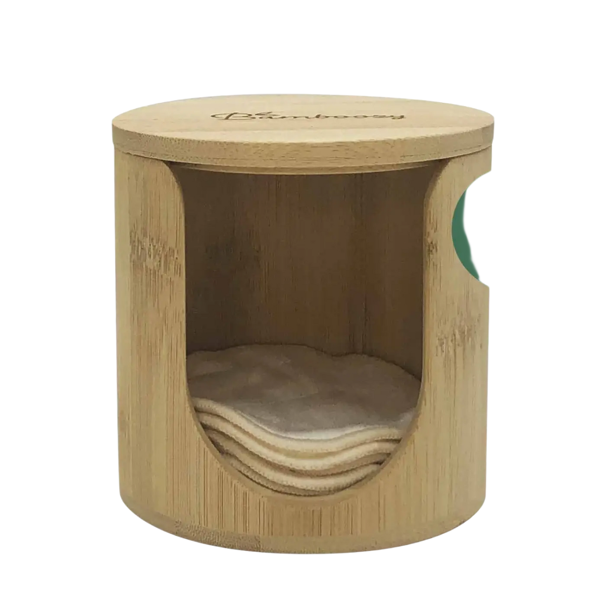 Bambus-Halter für Wattepads von Bamboozy x Cosmeau, nachhaltiges Körperpflege-Accessoire aus Bambus, elegant und umweltfreundlich