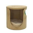 Bambus-halter für wattepads mit extra grosser öffnung aus natürlichem holz von mana shop für wiederverwendbare wattepads