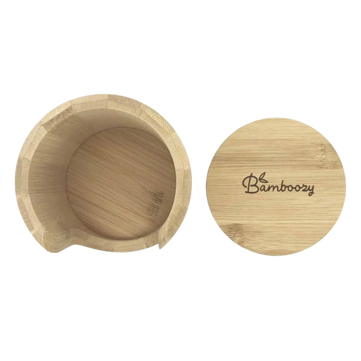 Bambus-Halter für Wattepads von Bamboozy x Cosmeau, hochwertiges Körperpflege-Set, nachhaltiges Design, naturbelassenes Bambusmaterial