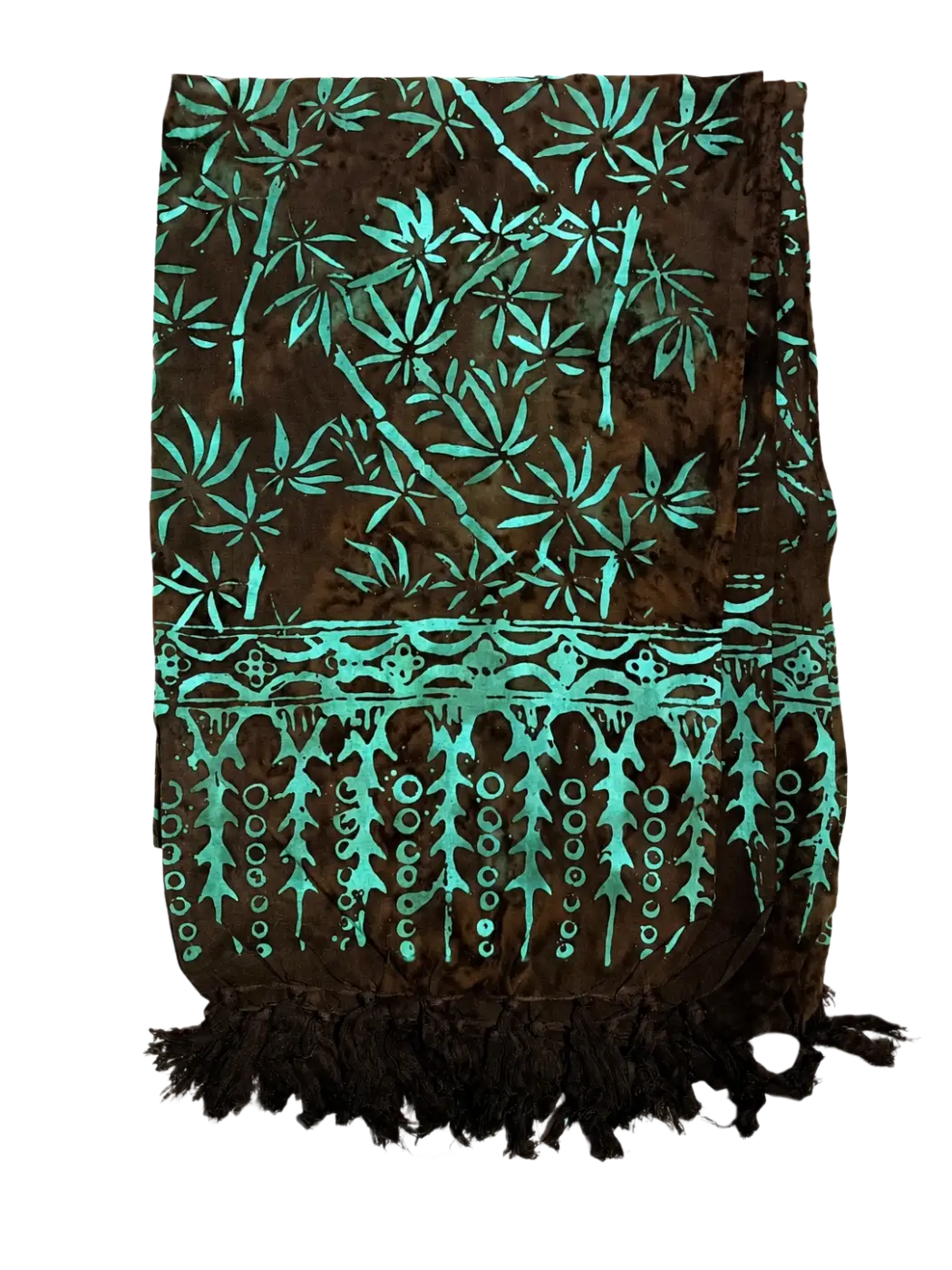 Bambusidyllle Lunghi Sarong Pareo Tuch, braunes Hamamtuch aus Baumwolle, 160x115cm, für Strand und Pool