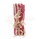 Baumwoll-sarong rosa 100x180 cm mit rosa und creme gestreift, fransen, mana shop image to zoom