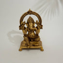 Ganesha statue made of solid brass – 22 cm high, powerful &amp; symbolic