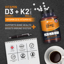 Vitamin D3 4000 IU & K2 MK7 100 μg Vegetarische Tabletten I 180 (