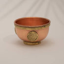 Pure copper incense burner – Tibetan offering bowl with flower of life engraving