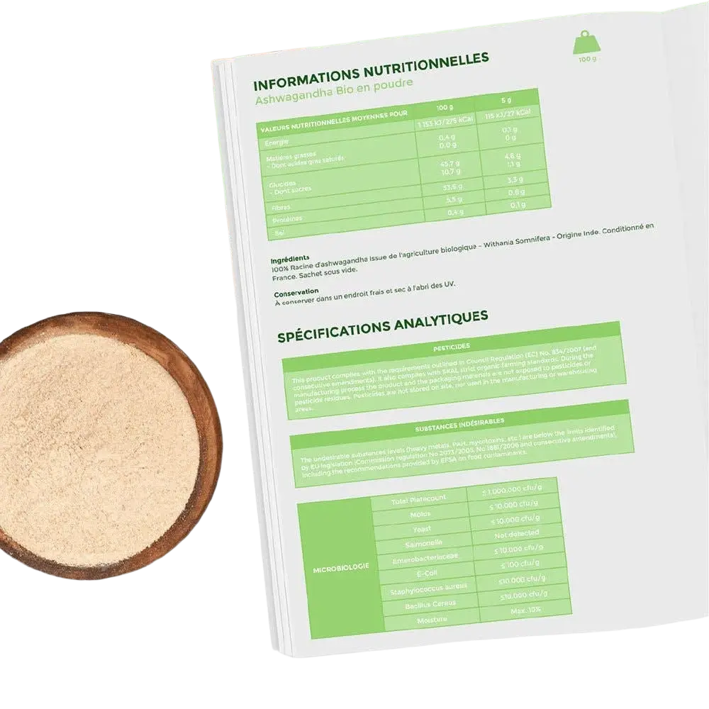Bio Ashwagandha Pulver 100 g, Detail