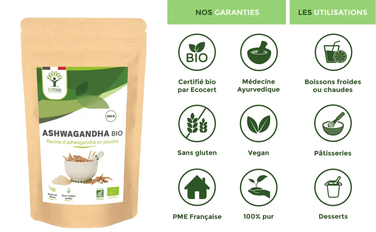 Bio-Ashwagandha-Pulver, Vorderseite