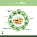 Bio-Ashwagandha-Pulver von Bioptimal, nährstoffreiches Nahrungsergänzungsmittel für mehr Kraft, Ruhe und Balance, 100 g.