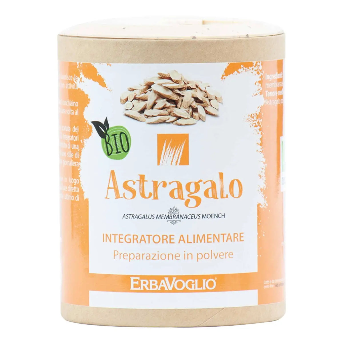 Bio Astragalus Pulver von Erbavoglio, 100 g, traditionelles Nahrungsergänzungsmittel, feines Pulver der Astragalus-Wurzel.