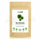 Bio chlorella tabletten presslinge 240 stück vegan in braunem wiederverschließbarem beutel von myvial bei mana shop