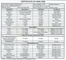 Zertifikat der analyse für organisches chlorella pulver mit spezifikationen zu bio chlorella tabletten im mana shop