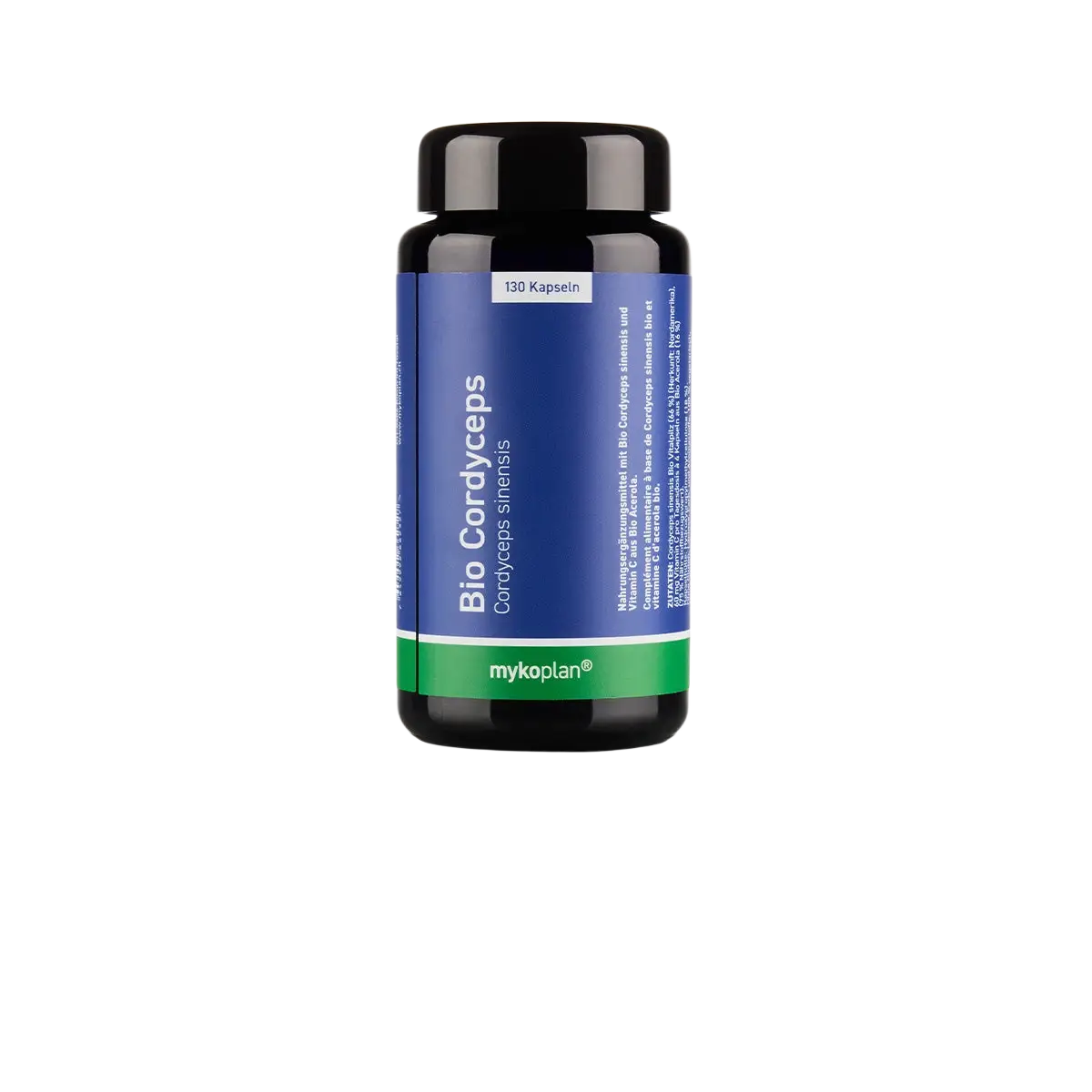 Bio Cordyceps Kapseln von Mykoplan, Nahrungsergänzung mit Vitalpilz für Energie, Fokus und natürliche Balance.