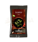 Schwarzer bio pouch von cosmoveda mit bio curry blättern zur verdauungsförderung und balance der doshas