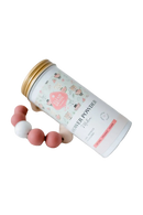 Bio Duschpulver Kinder Melone von Eliah Sahil, zylindrisch, weißes Duschpulver für Haare, 90 g, natürliche Pflege.