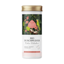 Bio Duschpulver Kokos Hibiskus für Haare in weißem, zylindrischem Behälter, von Eliah Sahil Organic Care GmbH