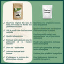 Bioptimal Bio-Holzkohle Pulver, 50 g, natürliches Pflanzenkohle-Nahrungsergänzungsmittel für Verdauung und Küche