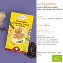 Gelbe rechteckige box shotima bio herbal infusion mit ingwer fenchel zimt bio-kräutertee i wish mana shop
