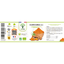 Biooptimal bio kurkuma kapseln mit orange turmeric pulver und frischen wurzeln für gelenkgesundheit und verdauungskomfort