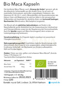 Bio maca kapseln schwarz rot gelb mix mit vitamin c vegan mit organischen maca kapseln und acerola pulver von mana shop