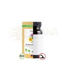 Myvial bio mariendistel leber komplex kapseln in umweltfreundlicher bio verpackung mit floralem design und schwarzem deckel