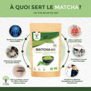 Bio Matcha Pulver von Bioptimal, feines grünes Tee-Pulver in 150g Dose, fördert Energie, Fokus und Wohlbefinden.