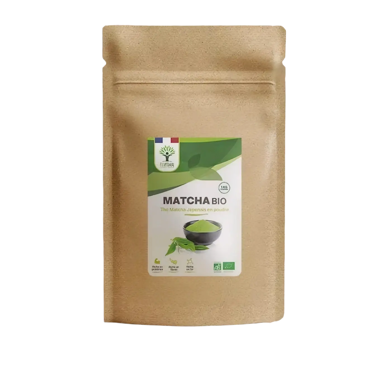 Bio Matcha Pulver von Bioptimal, 150g, fein gemahlenes grüner Matcha Tee Pulver für Energie, Fokus und Wohlbefinden.