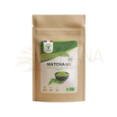 Ein brauner wiederverschließbarer beutel livimai bio matcha pulver 150g für energie boost fokus und wohlbefinden