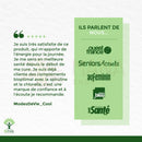 Grünes rechteckiges panel zeigt logos und text für bio-moringa kapseln zur kontrolle der blutzuckerwerte organische moringa kaufen