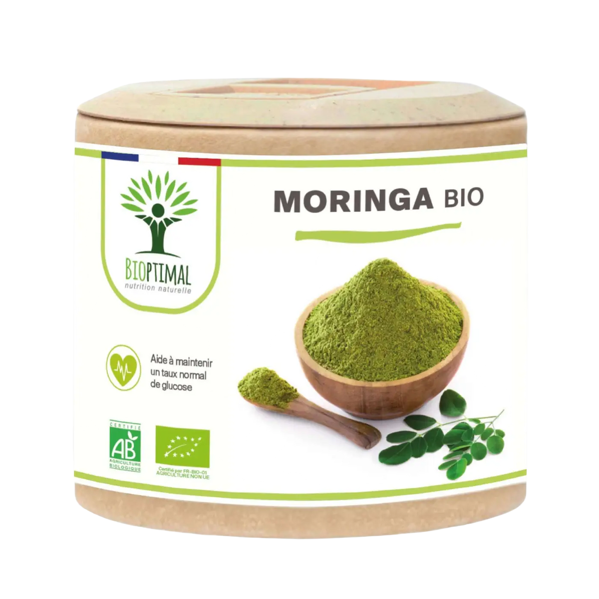 Bio-Moringa Nahrungsergänzung in Kapseln von Bioptimal, unterstützt Blutzuckerspiegel und Gewichtsabnahme, natürliche pflanzliche Ergänzung
