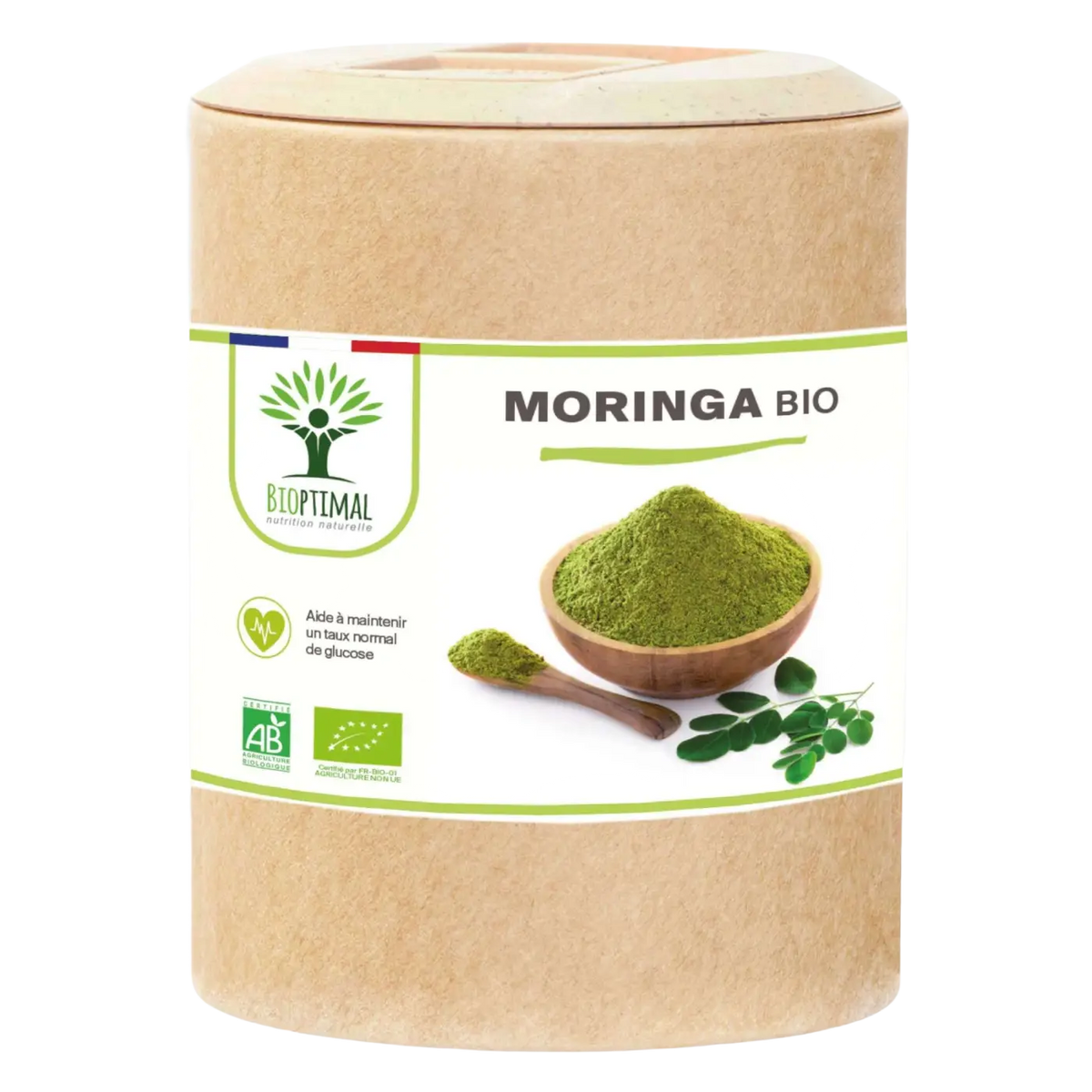 Bio-Moringa Nahrungsergänzung in Kapseln zur Unterstützung des Blutzuckerspiegels und beim Abnehmen, von Bioptimal.