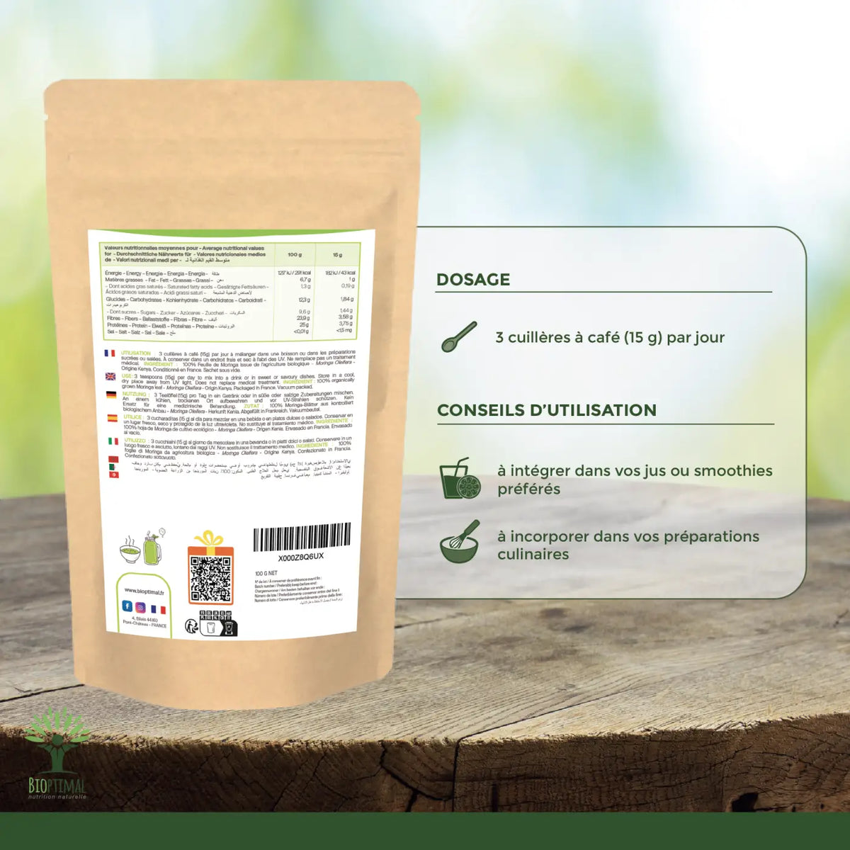 Bio-Moringa Pulver, Produktfoto