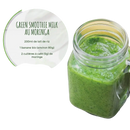 Bio-Moringa-Pulver von Bioptimal, veganes Nahrungsergänzungsmittel in 100 g Verpackung, lebendiger grüner Farbe