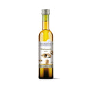 Eine Glasflasche mit nativem Walnussöl von Bio Planete.