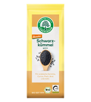 Bio schwarzkümmel ganz 50 g von demeter in gelb-beiger verpackung mit schwarzen samen bei mana shop verkauft