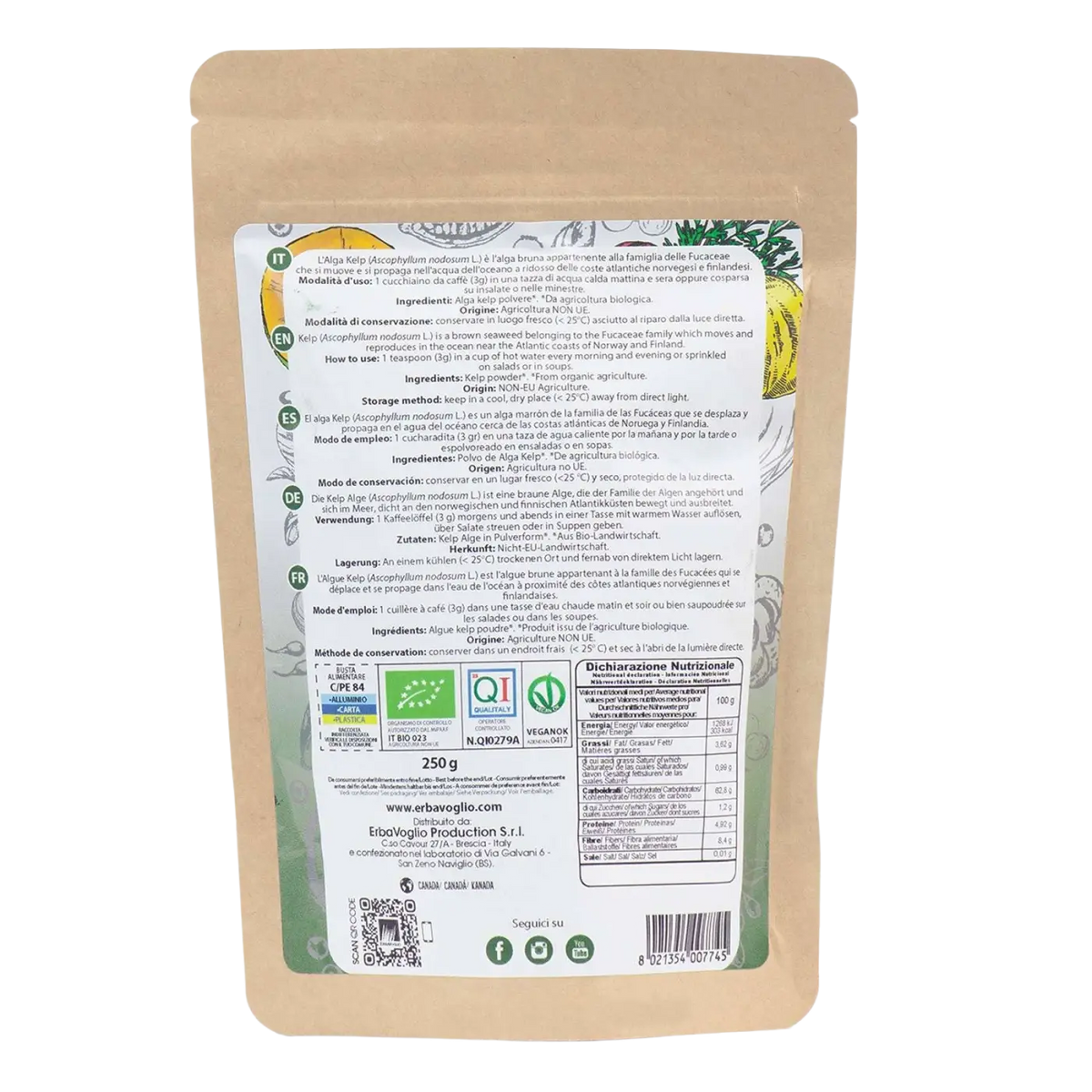 Bio Seetang Pulver, Packung