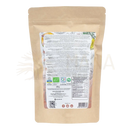 Beige wieder verschließbarer beutel mit bio shatavari pulver von erbaverglio mit zutaten und nährwertangaben für ayurveda für sein adaptogen