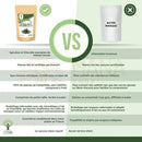 Braune wiederverschließbare bioptimal paustasche mit bio spirulina und chlorella mix tabletten organische spirulina und chlorella mix tabletten
