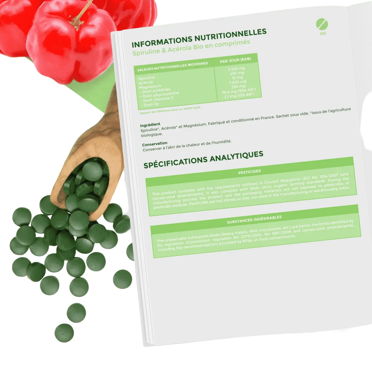 Bio-Spirulina Vitamin C, Vorderseite