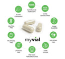 Veganer Bio Triphala Nahrungsergänzung in 120 Kapseln, braune Kapseln, von myvial, natürliche pflanzliche Ergänzung