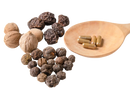 Bio Triphala Nahrungsergänzung, 120 vegane Kapseln, braune Holzlöffel, natürliche Verpackung, von myvial.