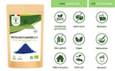 Bio Spirulina Pulver Blau, Nahrungsergänzung von Bioptimal, mit Phycocyanin-Extrakt, feines blaues Pulver in Gläser.