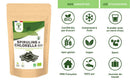 Bioptimal Bio Spirulina- und Chlorella-Mix Tabletten, Nahrungsergänzung, Nahaufnahme der grünen Tabletten in einer Packung.