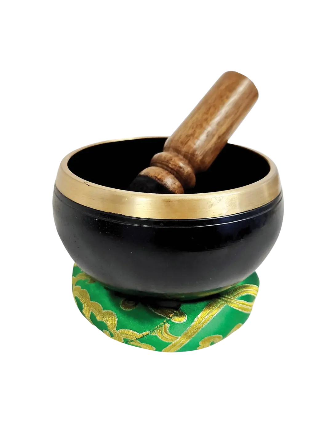 Schwarze Yak & Yeti Klangschale mit Baum des Lebens Motiv, 10 cm Durchmesser, für Musik und Meditation