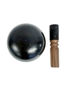 Schwarze baum des lebens klangschale 10 cm mit poliertem holzgriffzubehör im mana shop