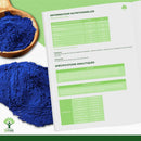 Bio Spirulina Pulver von Bioptimal in Blau, enthält Phycocyanin, reines Nahrungsergänzungsmittel, 50 g.