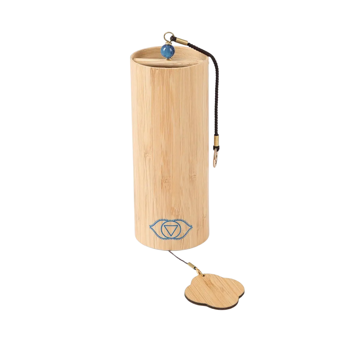 Bodynova Bodhi Chakren Klangspiel aus Bambus, Chakra-Windspiel mit Klangschalen, dekoratives Musikinstrument für Entspannung