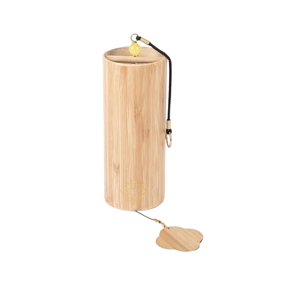 Bodynova Bodhi Chakren Klangspiel aus Bambus, Chakra-Windspiel mit Klangschalen, dekoratives Windspiel für Chakra-Arbeiten