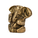 Kleine Bodynova Ganesha Figur aus Messing, handgefertigt, 3 cm, indische Dekoration, detailreiche Götterfigur aus Messing